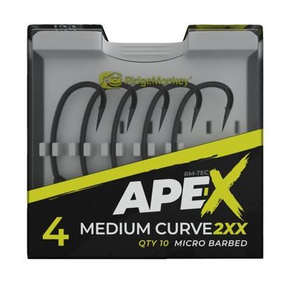 RidgeMonkey Háčiky Ape-X Medium Curve 2XX Barbed 10ks