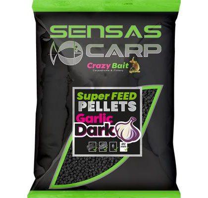Sensas Pelety Super Feed Garlic Dark 650g