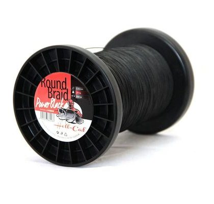 Hell-Cat Splietaná šnúra Round Braid Power Black 1m