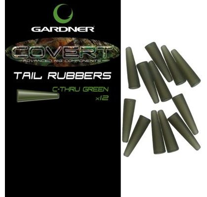Gardner Převleky COVERT TAIL RUBBERS C-THRU zelená 12ks