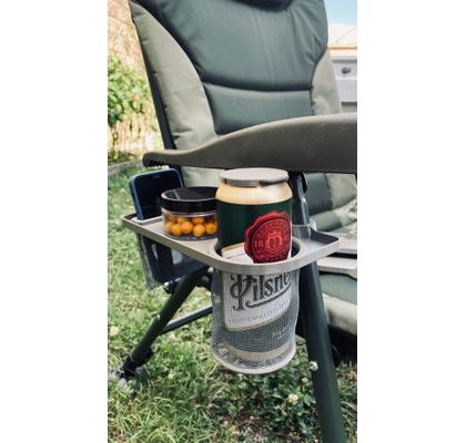 Chyť a pusť Stolček ku kreslu + viečko na nápoje