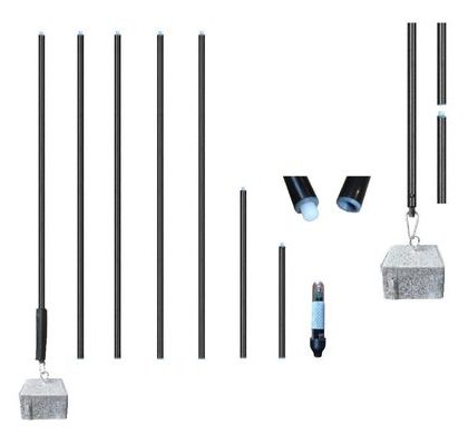 Daemons Sklopná tyčová bójka 05 R1 s LED elektronikou a s betonovou kotvou