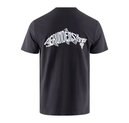 Grundéns Tričko Eat Your Words HD Pocket Tee Black Salmon Graphic