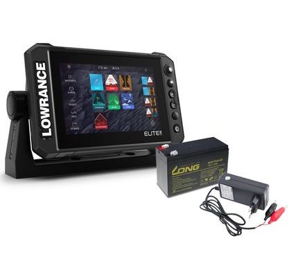 Lowrance Echolot Elite FS 7 so sondou Activeimaging 3v1 + batéria + nabíjačka ZADARMO