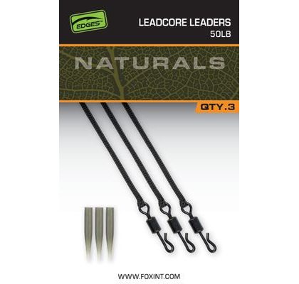 Fox Montáž Edges Naturals Leadcore Leaders 3ks