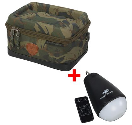 Giants fishing Akční set - Pouzdro na elektroniku Medium + Světlo Camping Lamp LED Multicolour