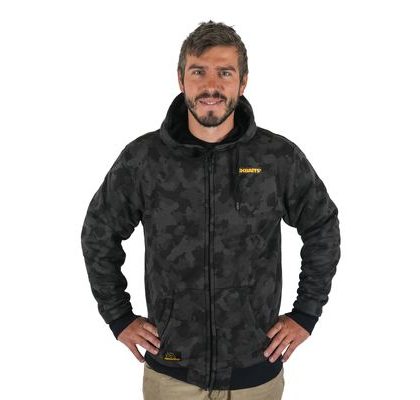 Mikbaits Bunda se zipem Black Camou Sherpa černá