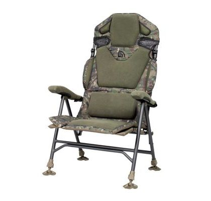 Trakker Kreslo komfortné s opierkami Levelite Camo Longback Recliner