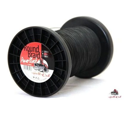 Hell-Cat Splietaná šnúra Round Braid Power Black 1000m