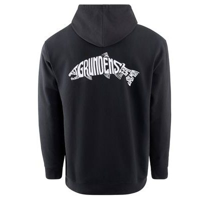 Grundéns Mikina Eat Your Words DWR HD Hoodie Black Salmon Graphic