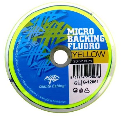 Giants Fishing Micro Backing Fluoro-Yellow 20lb 100m