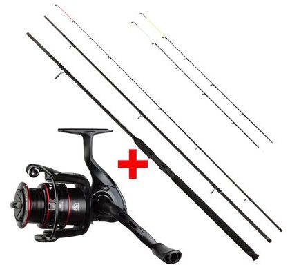 Giants Fishing Prút Black Method Feeder 3.3m 40-90g + Naviják Gaube FD 3000