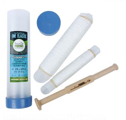 EasyFISHING PVA punčocha komplet Elastic Fine 25+40mm 7+7m