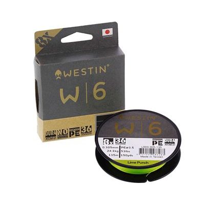 Westin Šnúra W6 8 Braid Lime Punch 300m