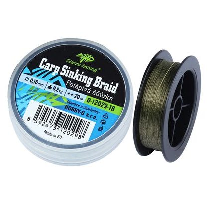 Giants fishing Potápivá splétaná šňůra Carp Sinking Braid 20m