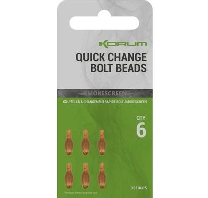 Korum Rýchlomennné koráliky Smokescreen Quick Change Bolt Beads 6ks