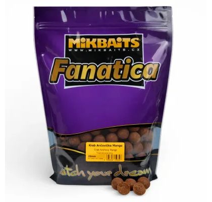Mikbaits Boilies Fanatica Krab Ančovička Mango