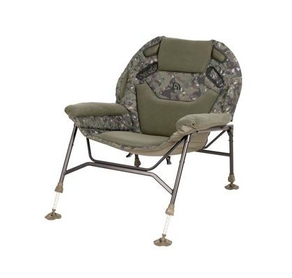 Trakker Křeslo komfortní s područkami Levelite Camo Longback Recliner