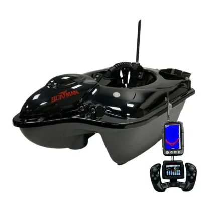 Boatman Zavážecí lodička Fighter Pro s GPS a Echolotem Černá