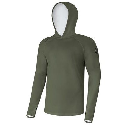 Giants fishing Funkčné tričko s dlhým rukávom UV50+ Hoodie Dark Green