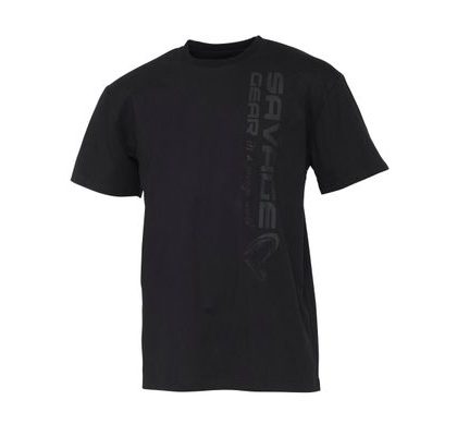 Savage Gear Tričko Vertical Logo Tee Čierne