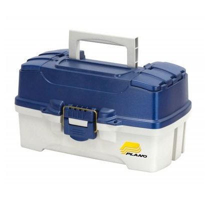 Plano Kufr 2 Tray Tackle Box Blue Metallic