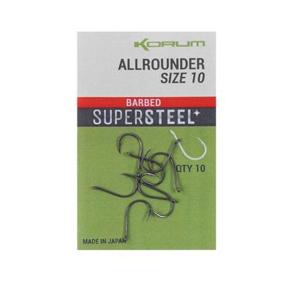 Korum Háčky Supersteel Allrounder Hooks Barbed 10ks