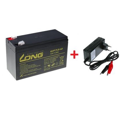 Long Olovený akumulátor 12V 7Ah pre echoloty + nabíjačka!