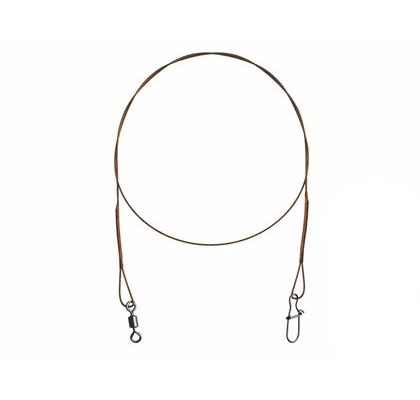 Delphin Oceľové lanko Bomb! s obratlíkom a karabínkou 49 vlákien