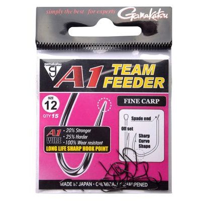 Gamakatsu Háčky A1 Team Feeder Fine Carp Hooks 15ks