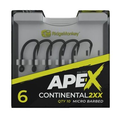 RidgeMonkey Háčiky Ape-X Continental 2XX Barbed 10ks