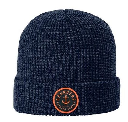 Grundéns Anchor Waffle Beanie Navy O/S