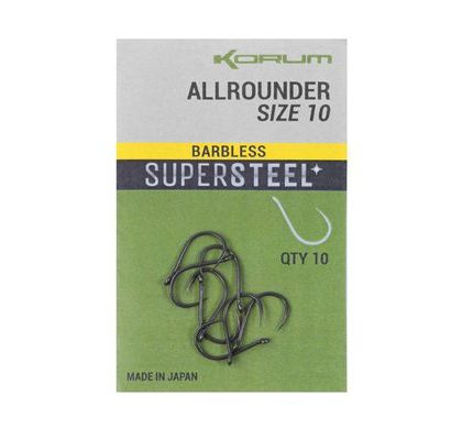 Korum Háčky Supersteel Allrounder Hooks Barbless 10ks