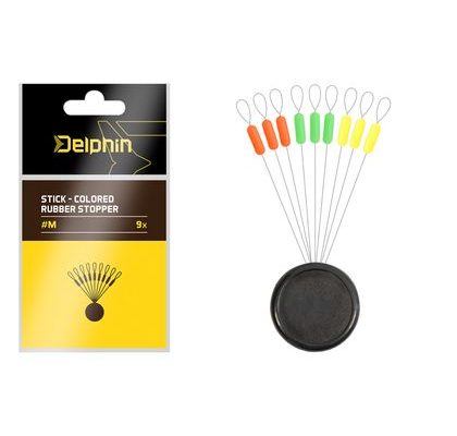 Delphin Zarážky Stick Colored Rubber Stopper M