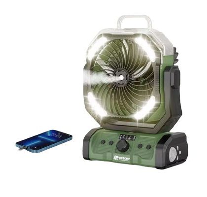 Holdcarp Ventilátor Rechargeable DoubleMotor WaterSpray Fan