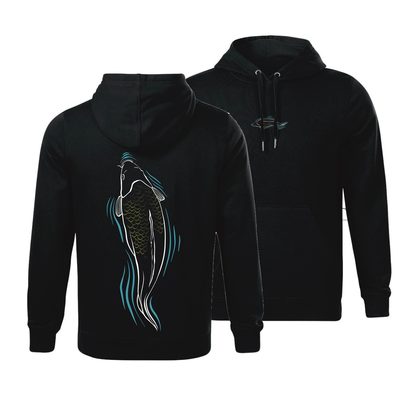 Giants Fishing Mikina pánská černá Kapr u hladiny