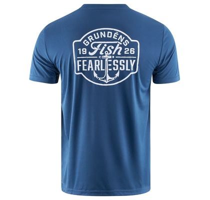 Grundéns UV Triko Fish Fearlessly SS Tech Tee Blue Abyss