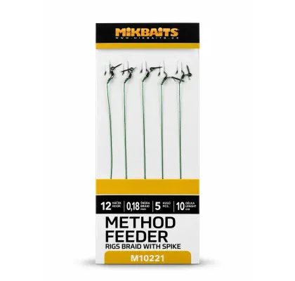 Mikbaits Method Feeder nadväzce z pletenej šnúrky s hrotom 5ks