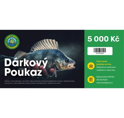 Chyť a pusť Dárkový poukaz 5000 Kč