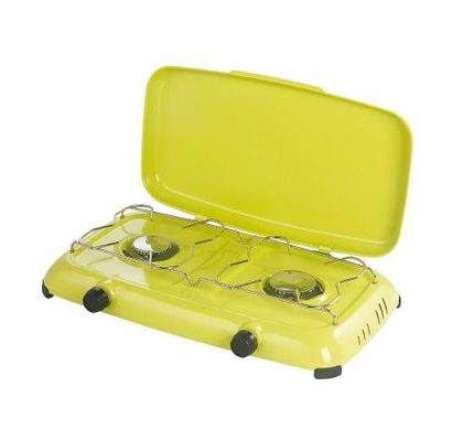 Meva Plynový stolní vařič 2 hořáky Orlík s víkem + termoelektrická pojistka A