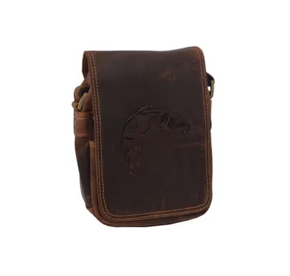 Mercucio Kožená taška přes rameno Crossbody Hunter kapr tmavěhnědý