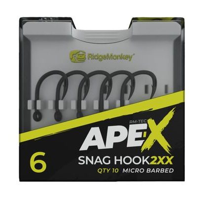 RidgeMonkey Háčiky Ape-X Snag Hook 2XX Barbed 10ks