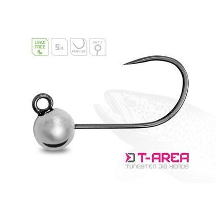 Delphin Jigové hlavičky Wolframové T-Area BL Stříbrné 5ks