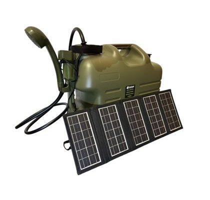 Holdcarp Set Sprcha, kanister a solárny panel Rechargeable Camping Shower 25L + Solar 10W
