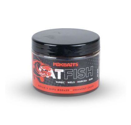 Mikbaits Boilie v dipe Catfish sumec Zranený úhor 500ml
