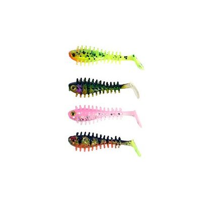 Fox Rage Gumová nástraha Micro Spikey Fry UV Zmiešané farby 4cm 8ks