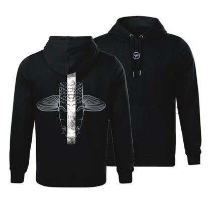 Giants Fishing Mikina pánská černá Šupináč hlava