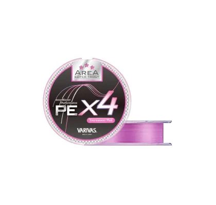 Varivas Šňůra Super Trout Area PE X4 Tournament Pink 75m
