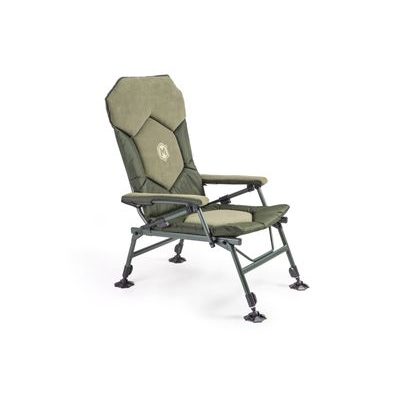 Trakker Křeslo komfortní s područkami Levelite Camo Longback Recliner