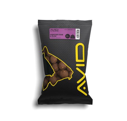 Avid Boilies Classic Monster Crab & Plum Boilies 1kg